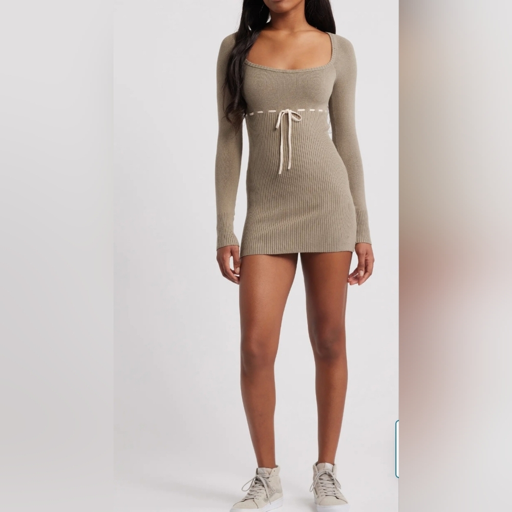 BDG Urban Outfitters Edison Long Sleeve Sweater Mini Dress Medium